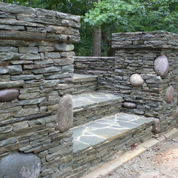 stone walls and steps