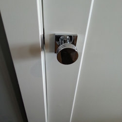 Bern Knob on Square Rosette in Chrome by Emtek - Doorknobs