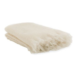 Design Within Reach - Mohair Blanket, Cream - Blankets