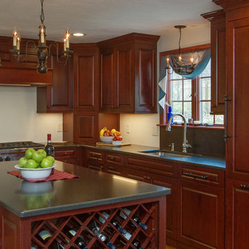Classic Nashua Colonial Burgundy Kitchen