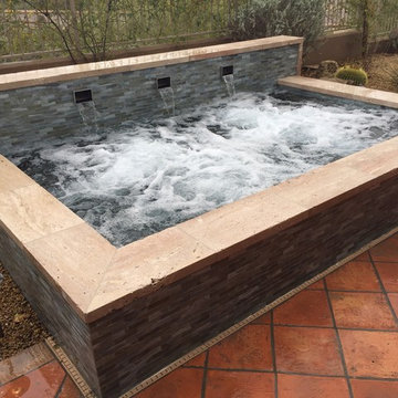 Custom Fountain with Mocha Pavers