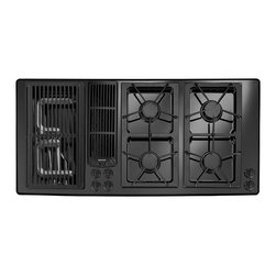 Jenn-Air 45" Gas Downdraft Cooktop, Black On Black | JGD8345ADB - Cooktops