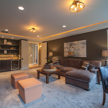Family/Theater Room - The Finleigh - Transitional Craftsman on Corner Lot