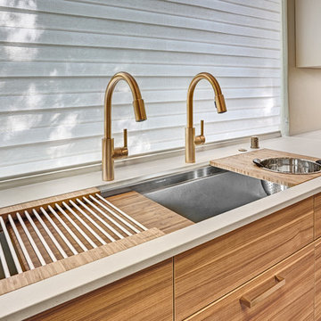 Modern Cypress - Gold River Shades of White Kitchen