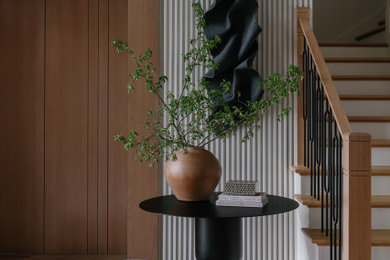 Transitional entryway photo in Dallas