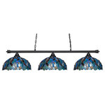Toltec Lighting - Oxford 3-Light Bar, Matte Black/Blue Mosaic Art - Enhance your space with the Oxford 3-Light Bar. Effortlessly install and enjoy its 120 volt power supply. Craft the ideal atmosphere with dimmable lighting (dimmer not included) that's energy-efficient and LED compatible for enduring radiance. Its standard medium base bulb compatibility offers versatile lighting options. Keep it pristine with easy maintenance using a damp cloth - do not use chemical cleaners. Explore the range of size, finish, and color options to find the perfect match for your space.