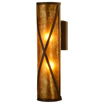 5 Wide Saltire Craftsman Wall Sconce