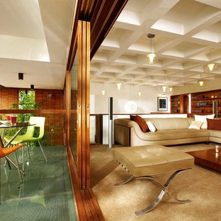 Example of a trendy home theater design in Bengaluru