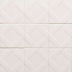Robert A. M. Stern Collection Trellis Frost 4" x 4" - Mosaic Tile