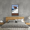Paul A. Lanquist Steamboat Colorado Downhill Skier Man Art Print, 30"x45"