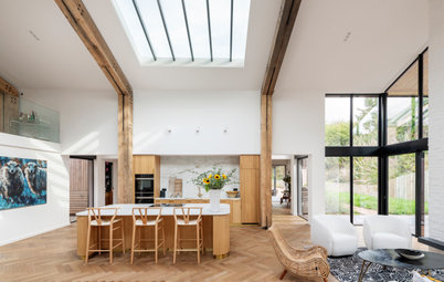 Houzz Tour: Old Barns Become an Airy, Modern-rustic Home