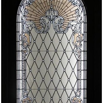 Large leaded glass windows