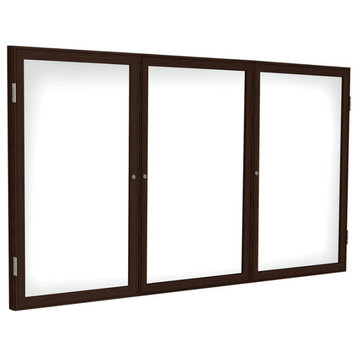 Ghent's Ceramic 36" x 72" 2 Door Enclosed Mag. Whiteboard in White