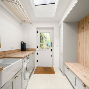 Contemporary Bootility Room with Bespoke Storage