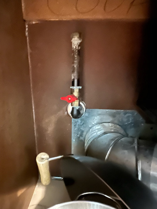 Gas line kitchen cooktop