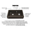 Karran Retrofit Farmhouse Quartz 34" Double Offset Bowl Sink, Brown