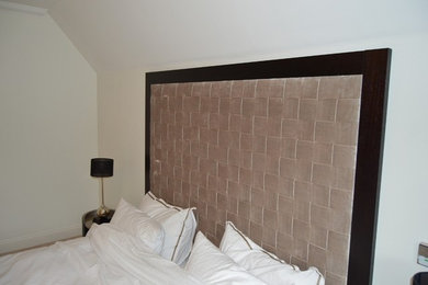 Design ideas for a contemporary bedroom in London.