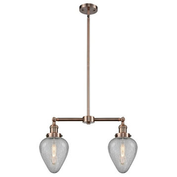 Innovations 2-LT Geneseo 22" Chandelier - Antique Copper