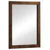 Zuo Modern La Walnut Finish Rubberwood Framed Rectangular Mirror