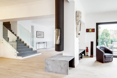 Inspiration pour un grand salon design.