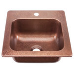 Sinkology - Seurat 15" Drop-In Copper Bar Prep Sink - The Seurat drop-in handmade solid copper sink is compact in size but big in impact. The sink is handcrafted from solid copper that is reinforced during the hammering process. The 15-inch sink comes with a single pre-drilled faucet hole and a 2" drain hole for effortless installation and straightforward use. Sinkology selects its materials based on their quality and reliability, and we offer all our products at the best price possible. The drop-in design of the Seurat ensures a hassle-free installation and simple replacement of existing bar and prep sinks. The Seurat comes backed by Sinkology's Everyday Promise lifetime warranty.