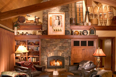 Living room - rustic living room idea in Other