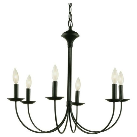 Candle 24" Chandelier, Black