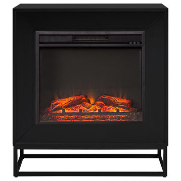 Southern Enterprises SEI Furniture Engineered Wood Electric Fireplace in Black