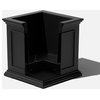 Brixton Cube Planter, 20", Black