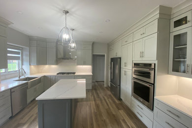 Inspiration for a contemporary kitchen remodel in Detroit