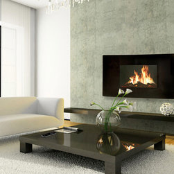 Celsi - Celsi 43-Inch Panoramic Black Wall Hanging Modern Electric Fireplace - GL2029USP - Indoor Fireplaces