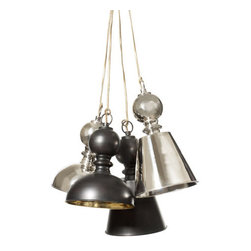 Hanging Pendant in Copper or Nickel - Pendant Lighting