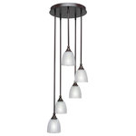 Toltec Lighting - Toltec Lighting 2145-DG-500 Empire - Five Light Mini Pendant - No. of Rods: 4Assembly Required: TRUE Canopy Included: TRUE