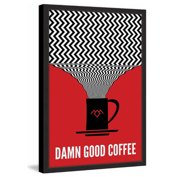 "Damn Good Coffee" Framed Painting Print, 12"x18"