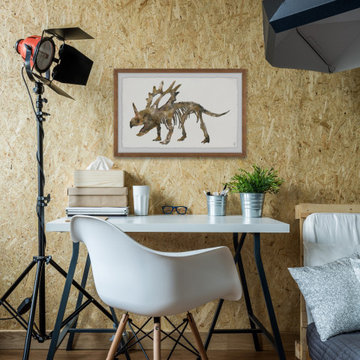 "Styracosaurus Skeleton" Framed Painting Print
