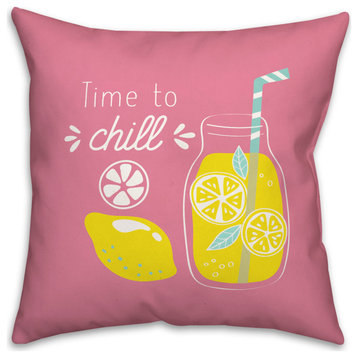Time To Chill Lemonade 18x18 Spun Poly Pillow