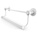 Allied Brass - Mercury 24" Double Towel Bar, Matte White - Add a stylish touch to your bathroom decor with this finely crafted double towel bar.  This elegant bathroom accessory is created from the finest solid brass materials.  High quality lifetime designer finishes are hand polished to perfection.
