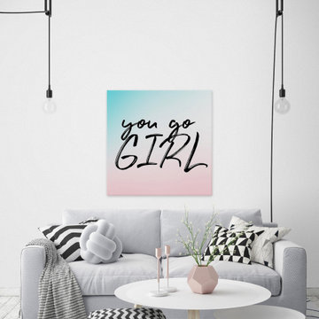 "You Go Girl" Painting Print on Wrapped Canvas