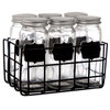 Country Chic Spice Jar Set with Rack