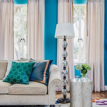 Dolores Street: Outfitting four stories in bold color and high shine