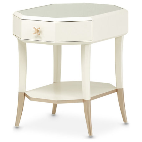 La Rachelle Octagonal End Table - Medium Champagne