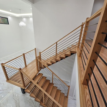 Project #143 | Floating Red Oak Staircase