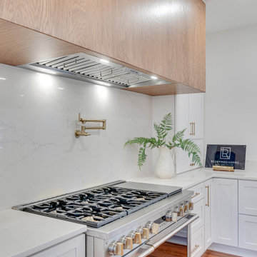 White Kitchen With Wood Tones