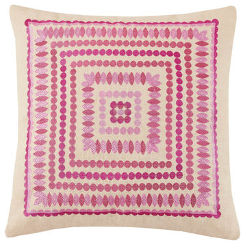 Carmel Pink Embroidered Pillow