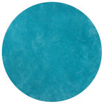 KAS - KAS Bliss 1577 Shag Shag Rug, Highlighter Blue, 8'0"x8'0" Round - The elegant, hand-made shag area rugs of the Bliss collection will add comfort and luxury to any room. Made of a Poly-acrylic blend, these rugs blend subtle shades for an elegant look. The KS Bliss rug collection is constructed using unique techniques developed by KS to create long-lasting high-quality rugs in colors that compliment today's lifestyles. Select from a range of colors and rectangular sizes.