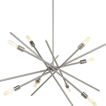 Progress Astra Collection 8-Light Chandelier P400109-009, Brushed Nickel