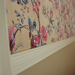 Fabric wall system in dining room - Upholstery Fabric
