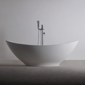 Amazing Solid Surface Bathtubs in white matte finish