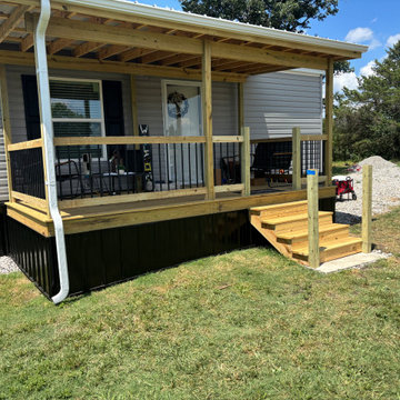 Front Porch on Mobile Home