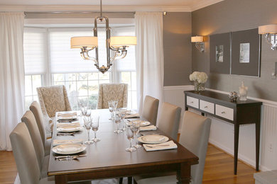 This is an example of a transitional dining room in Atlanta.
